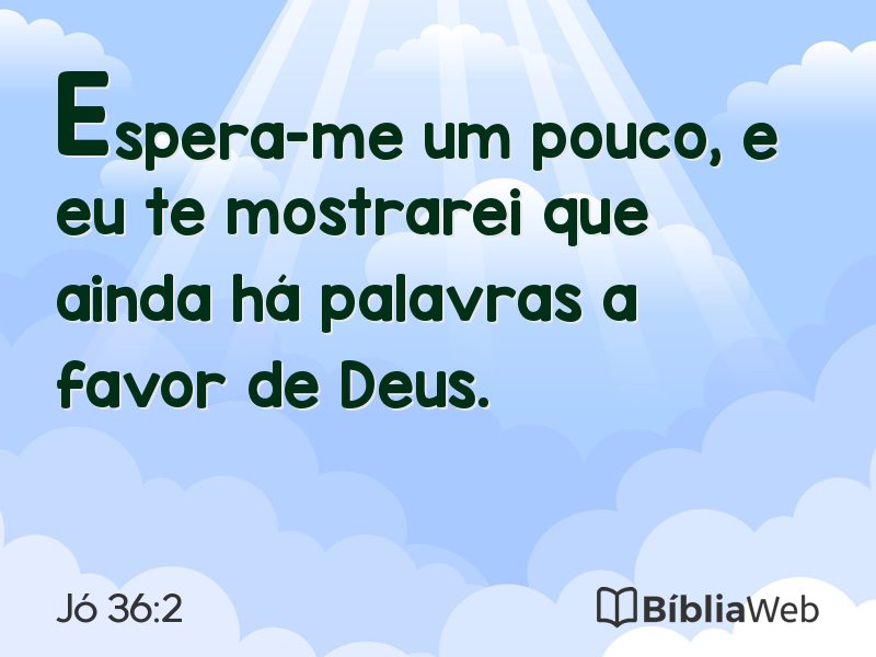 Jó 36:2 em imagem para compartilhar