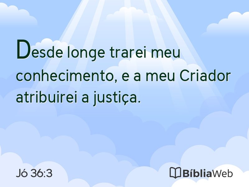 Jó 36:3 em imagem para compartilhar