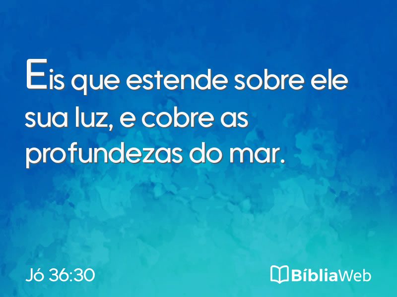 Jó 36:30 em imagem para compartilhar