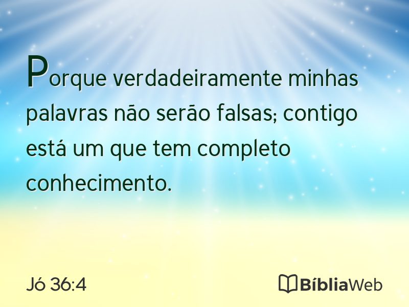 Jó 36:4 em imagem para compartilhar