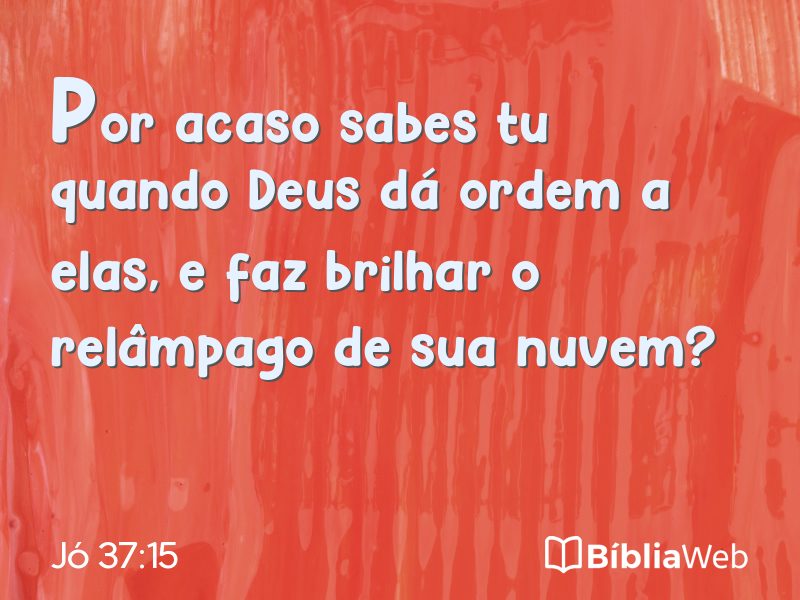 Jó 37:15 em imagem para compartilhar