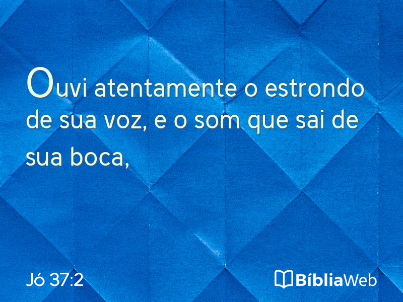 Jó 37:2 em imagem para compartilhar