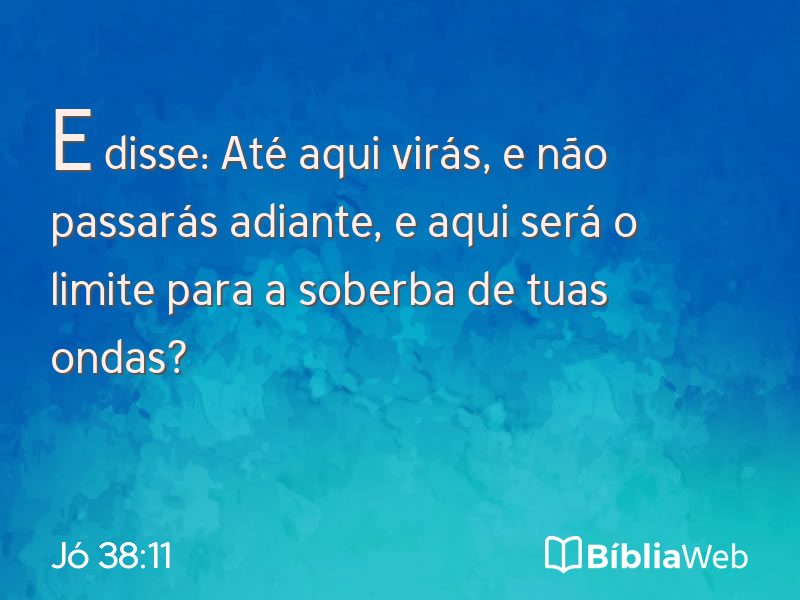 Jó 38:11 em imagem para compartilhar