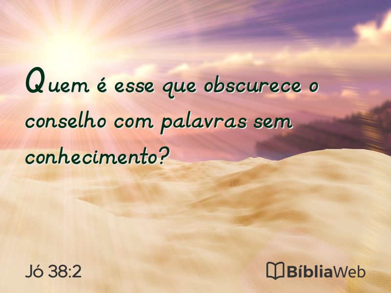 Jó 38:2 em imagem para compartilhar
