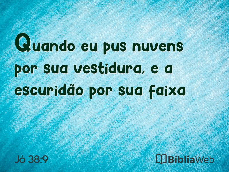Jó 38:9 em imagem para compartilhar