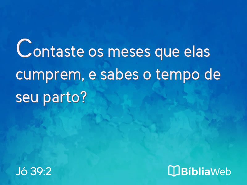 Jó 39:2 em imagem para compartilhar