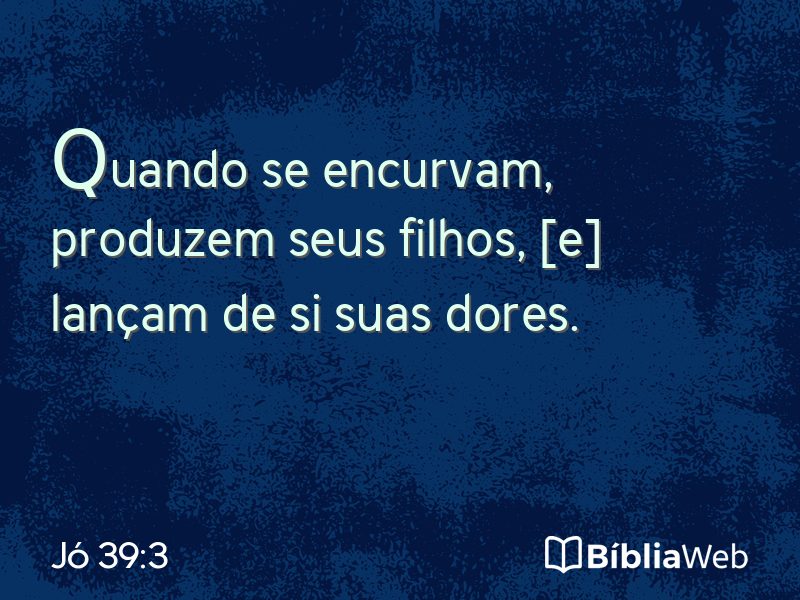 Jó 39:3 em imagem para compartilhar