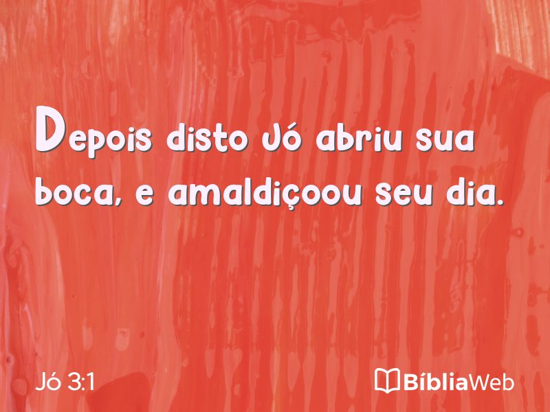 Jó 3:1 em imagem para compartilhar