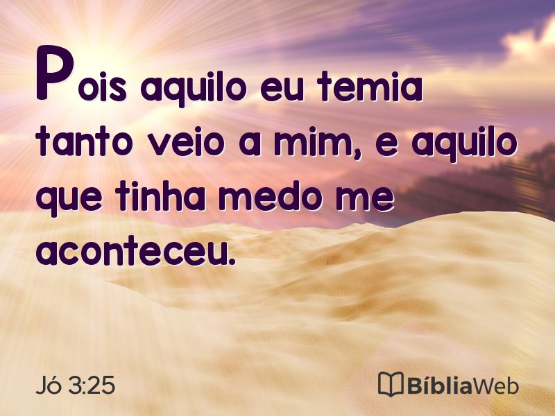 Jó 3:25 em imagem para compartilhar