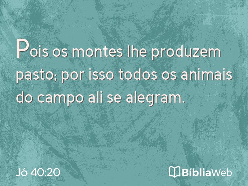 Jó 40:20 em imagem para compartilhar
