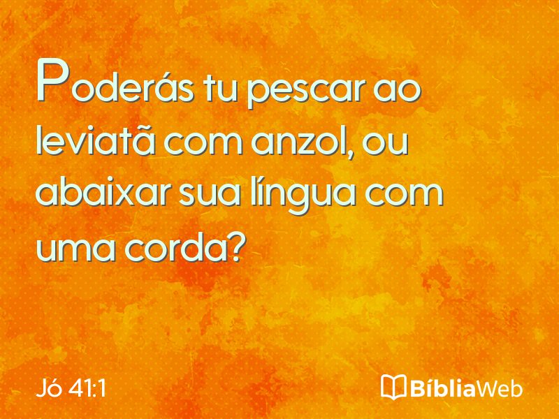 Jó 41:1 em imagem para compartilhar