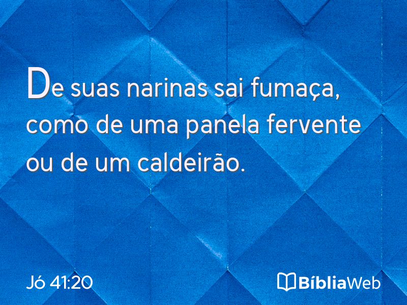 Jó 41:20 em imagem para compartilhar