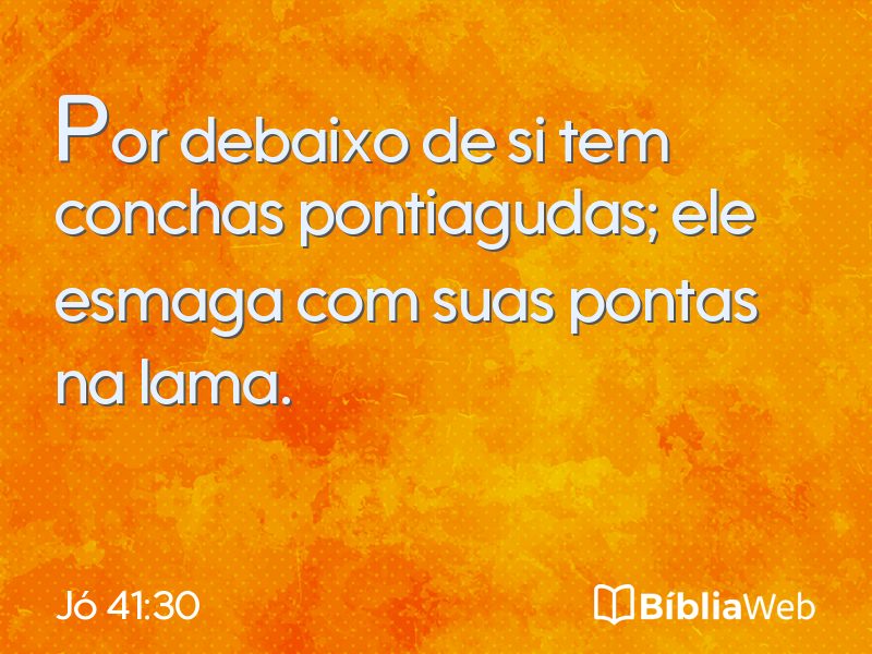 Jó 41:30 em imagem para compartilhar