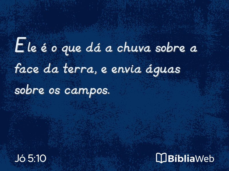 Jó 5:10 em imagem para compartilhar
