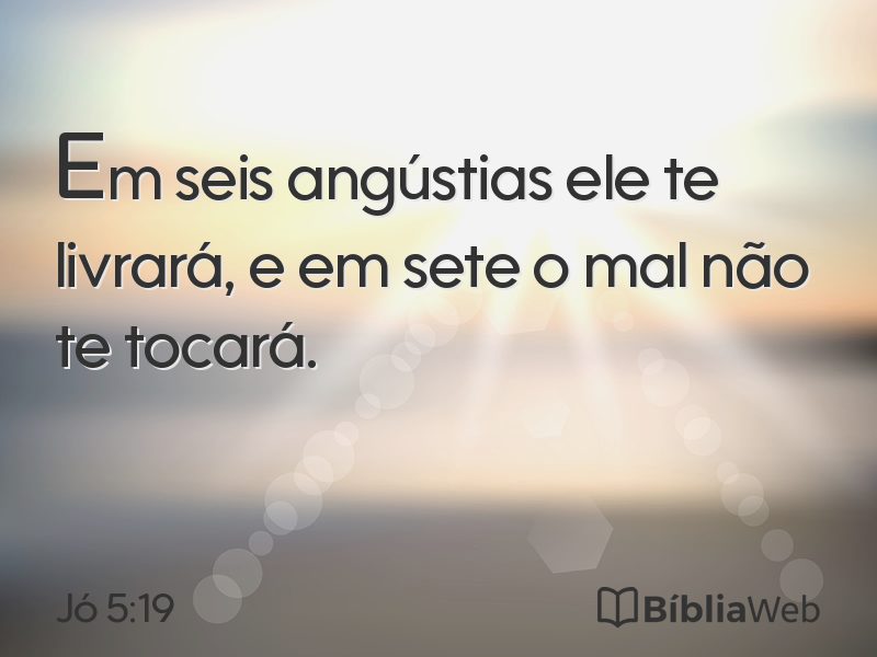 Jó 5:19 em imagem para compartilhar