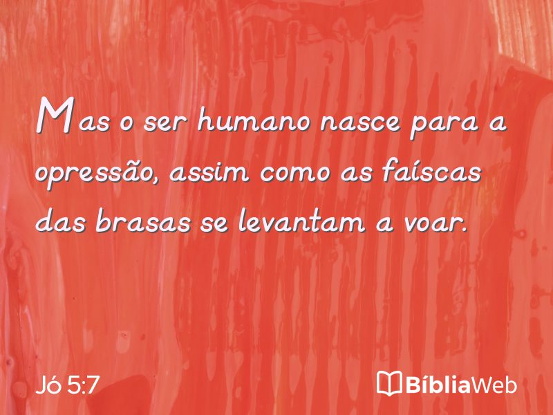 Jó 5:7 em imagem para compartilhar