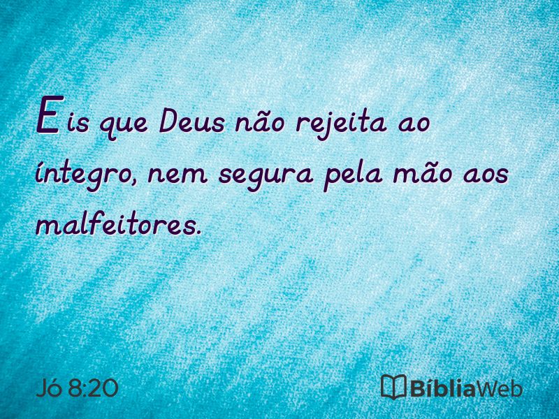 Jó 8:20 em imagem para compartilhar