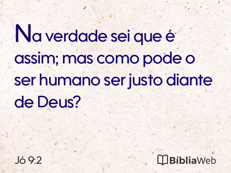 Jó 9:2 em imagem para compartilhar