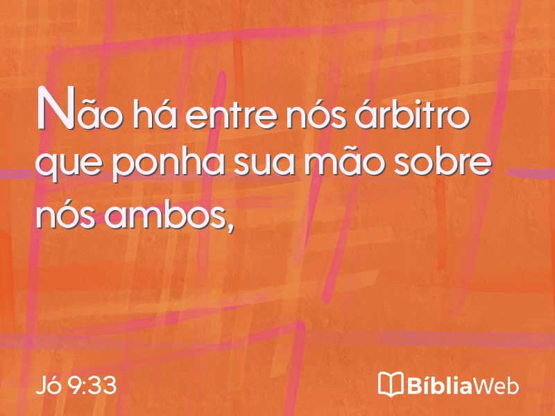 Jó 9:33 em imagem para compartilhar