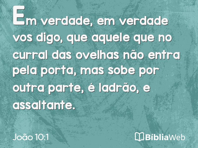 João 10:1 em imagem para compartilhar