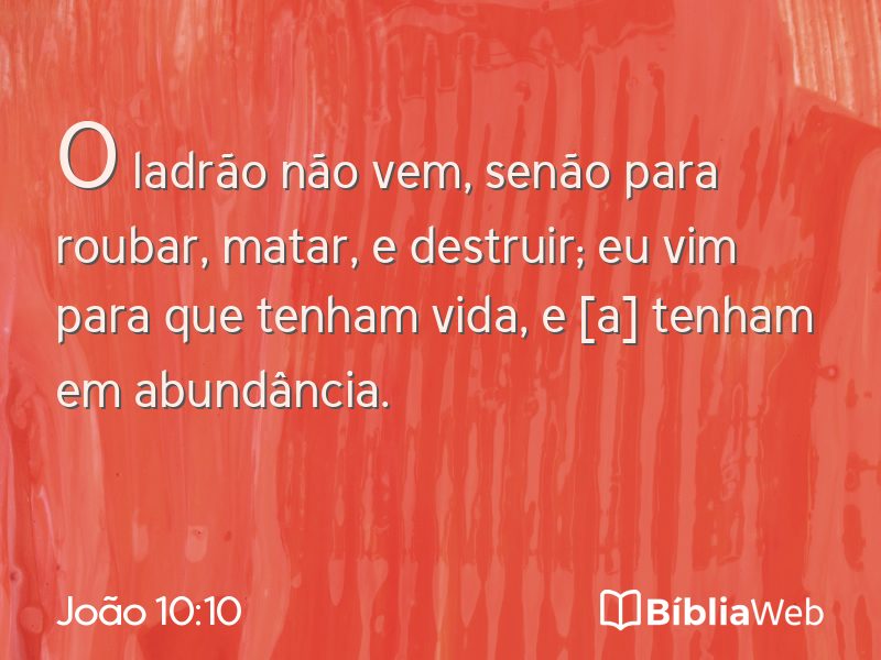 João 10:10 em imagem para compartilhar