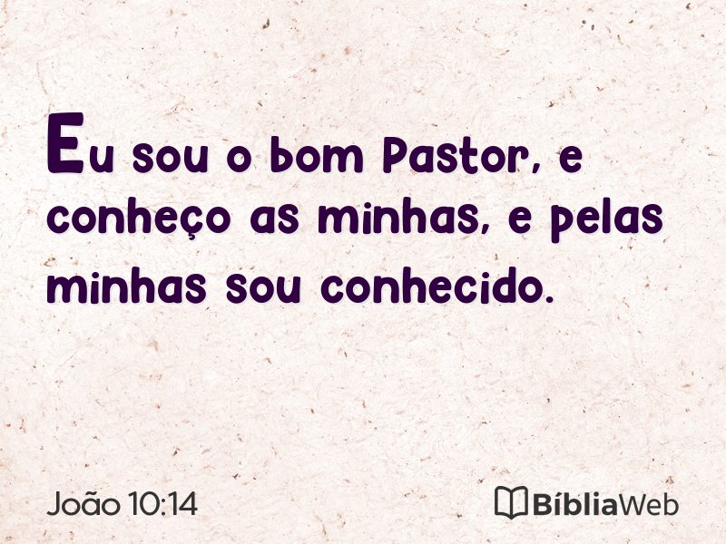 João 10:14 em imagem para compartilhar