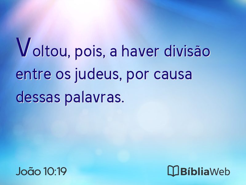 João 10:19 em imagem para compartilhar