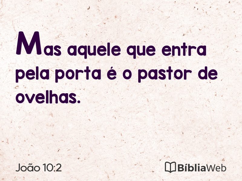 João 10:2 em imagem para compartilhar