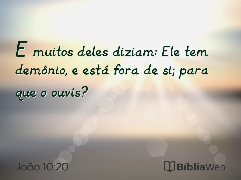 João 10:20 em imagem para compartilhar