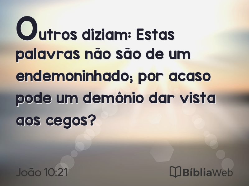 João 10:21 em imagem para compartilhar