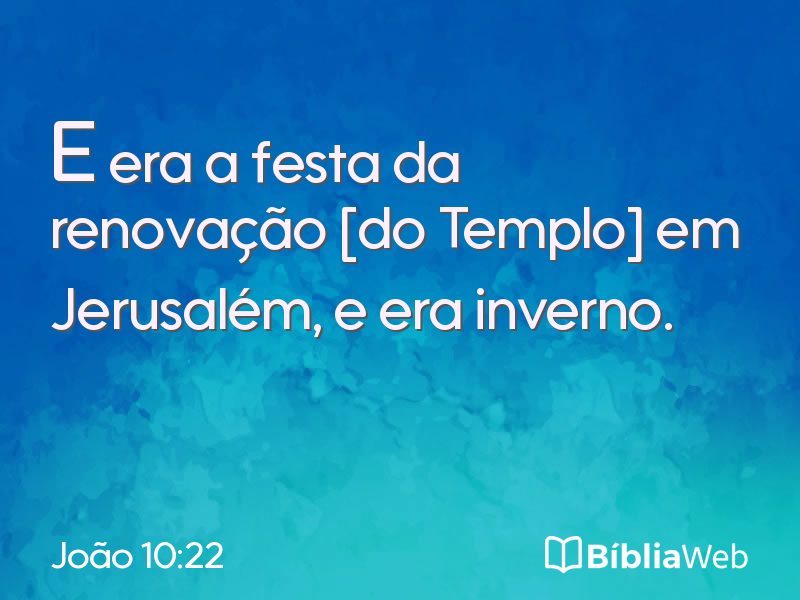 João 10:22 em imagem para compartilhar