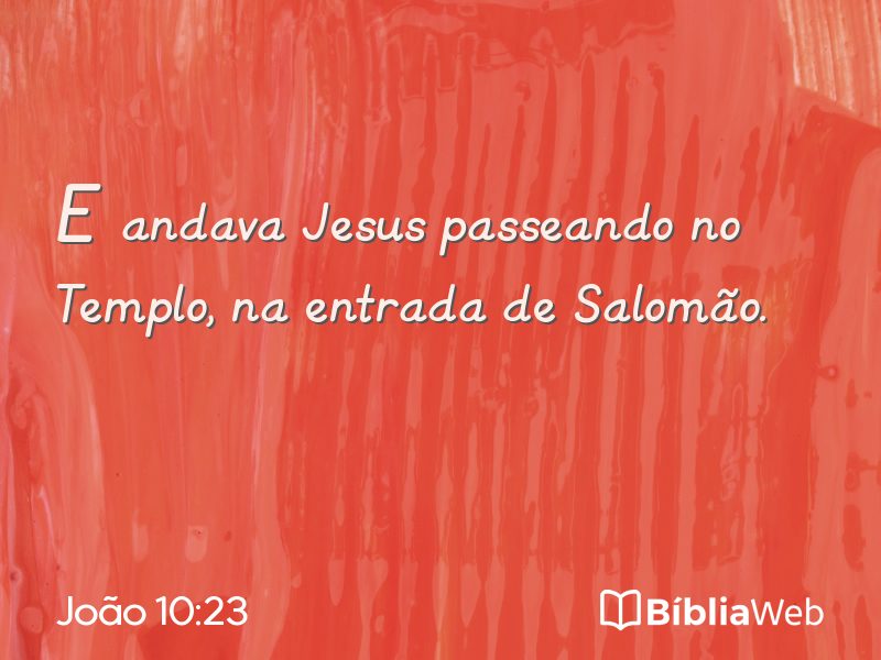 João 10:23 em imagem para compartilhar