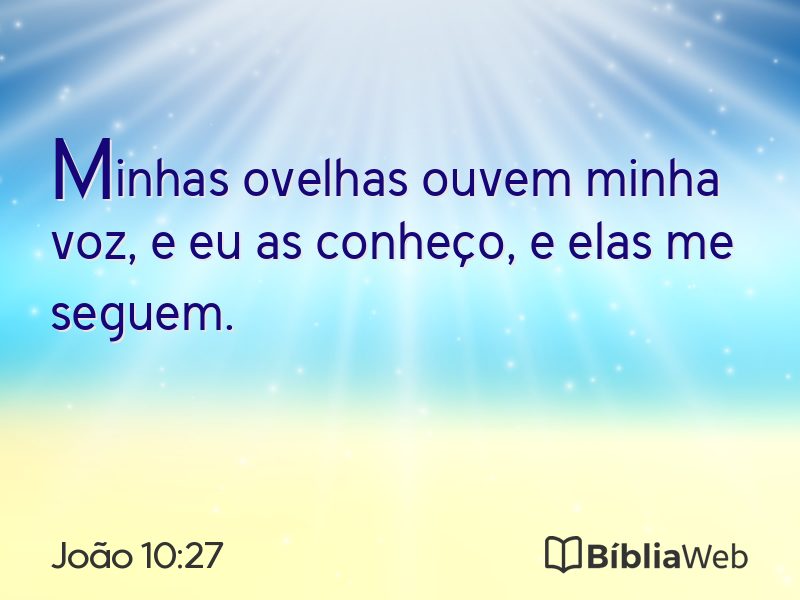 João 10:27 em imagem para compartilhar