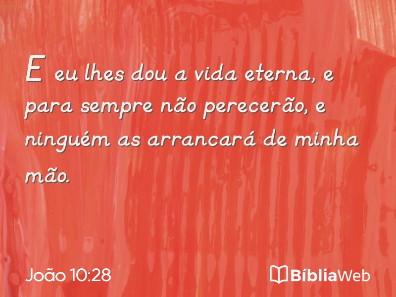 João 10:28 em imagem para compartilhar