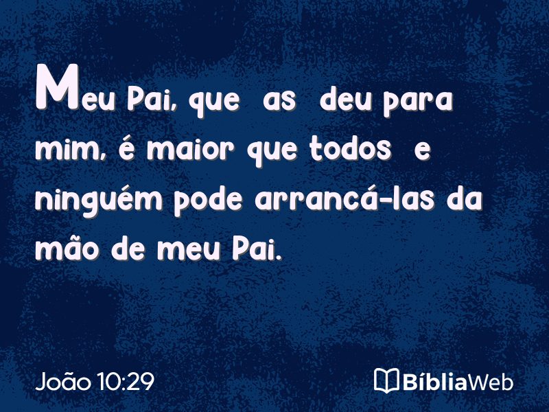 João 10:29 em imagem para compartilhar
