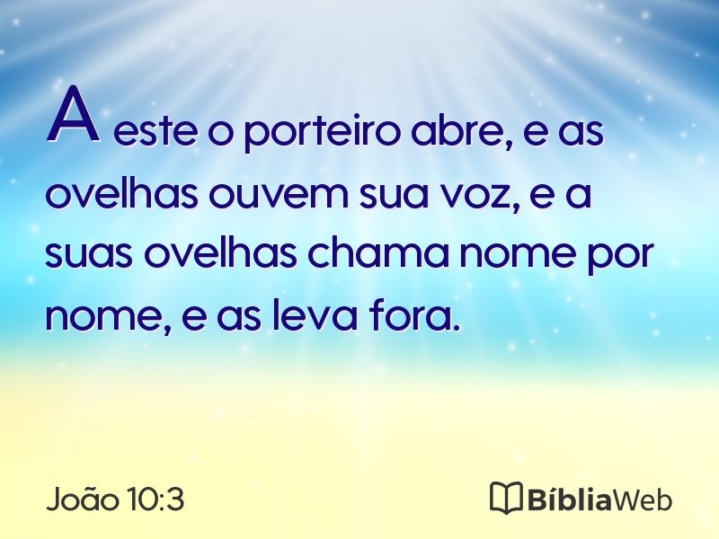João 10:3 em imagem para compartilhar