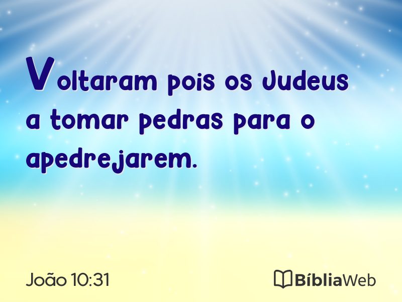 João 10:31 em imagem para compartilhar