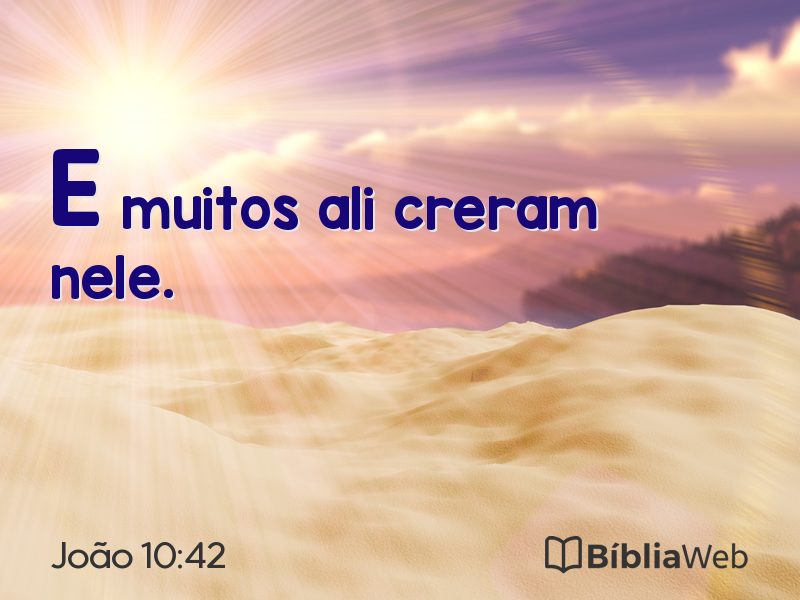 João 10:42 em imagem para compartilhar