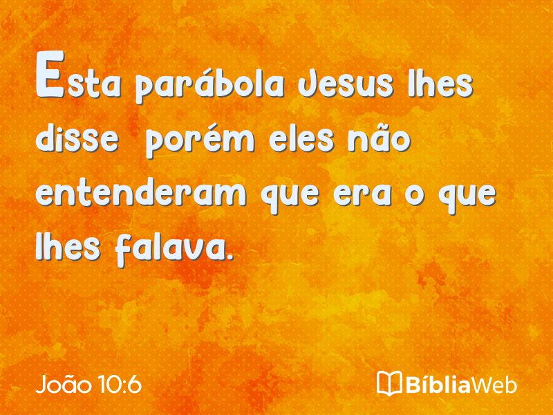 João 10:6 em imagem para compartilhar