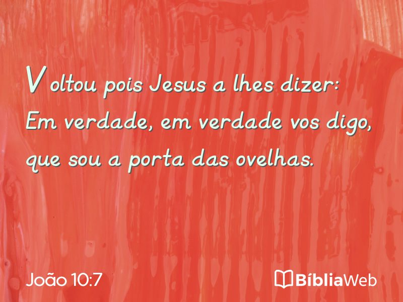 João 10:7 em imagem para compartilhar