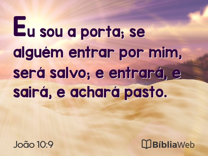 João 10:9 em imagem para compartilhar