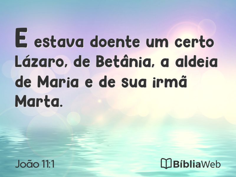 João 11:1 em imagem para compartilhar