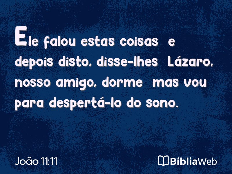 João 11:11 em imagem para compartilhar