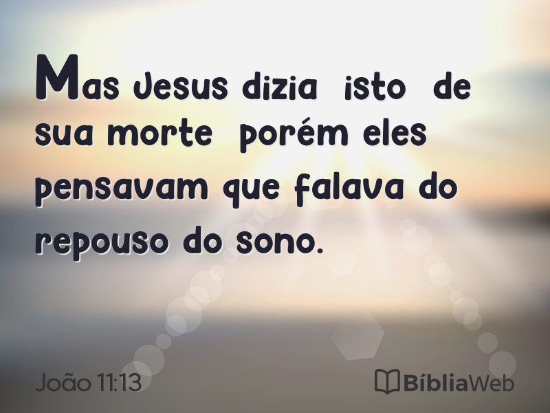 João 11:13 em imagem para compartilhar