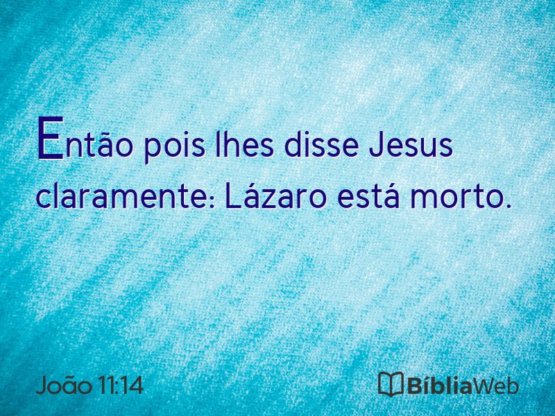 João 11:14 em imagem para compartilhar