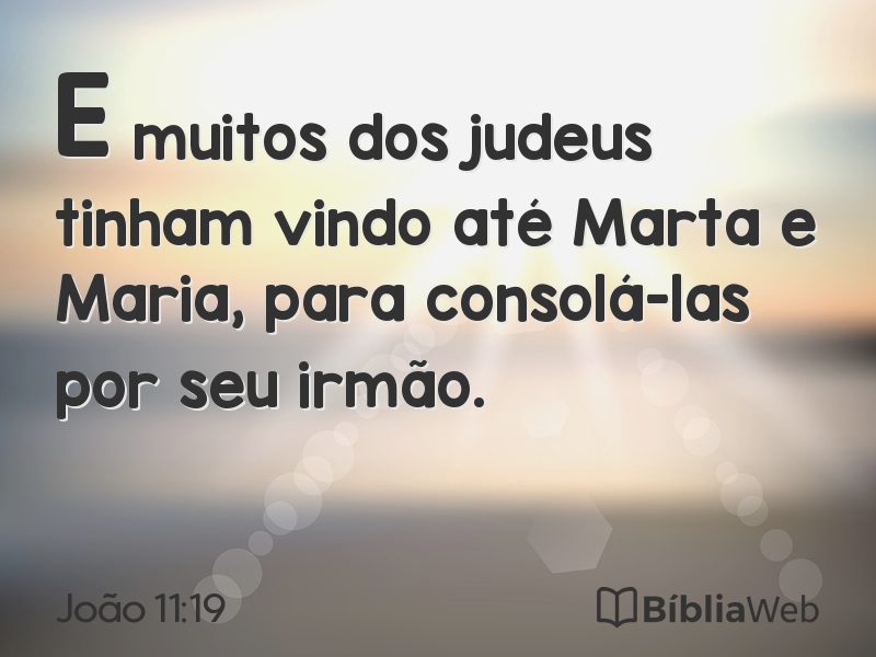 João 11:19 em imagem para compartilhar