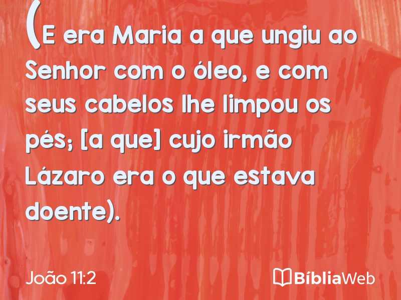 João 11:2 em imagem para compartilhar