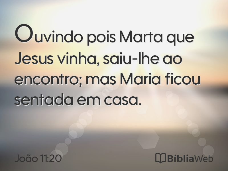 João 11:20 em imagem para compartilhar