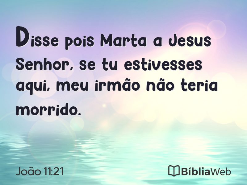 João 11:21 em imagem para compartilhar