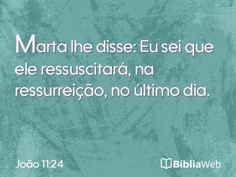 João 11:24 em imagem para compartilhar